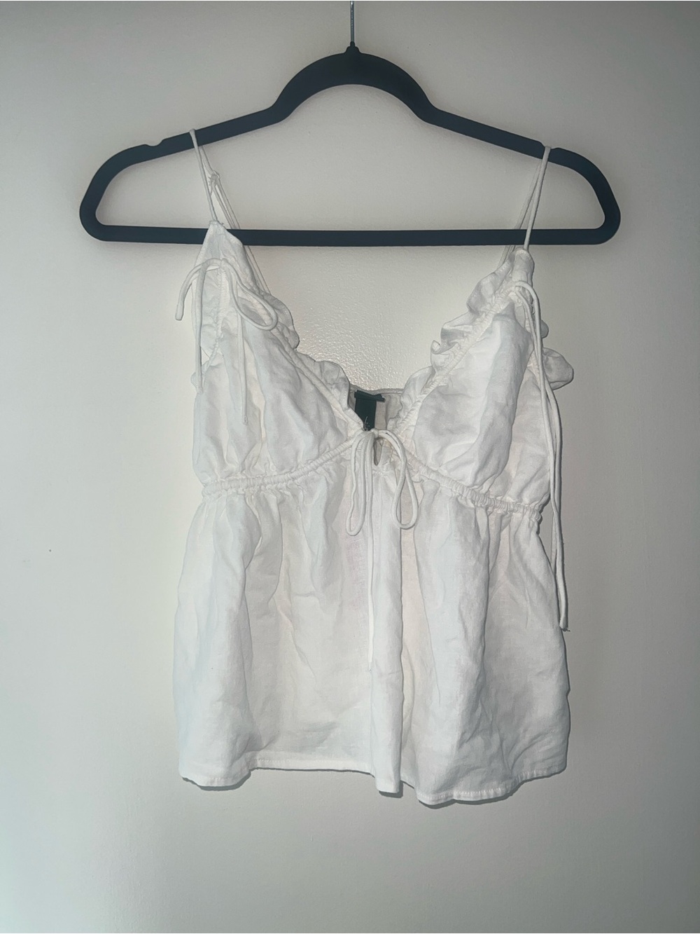 NWT White Flowy Tank Top